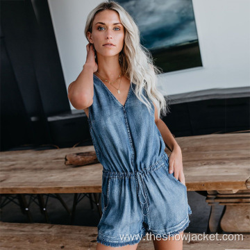 Youthful Denim Short Playsuits Womens for Sale